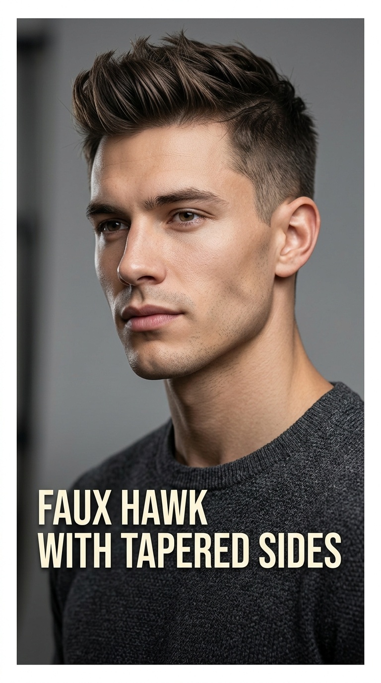 Faux Hawk with Tapered Sides