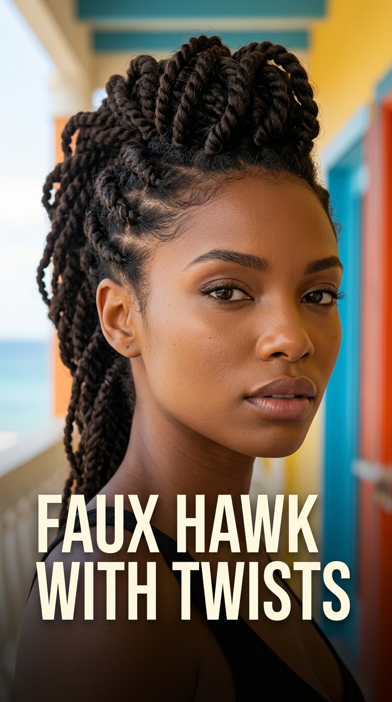 Faux Hawk with Twists