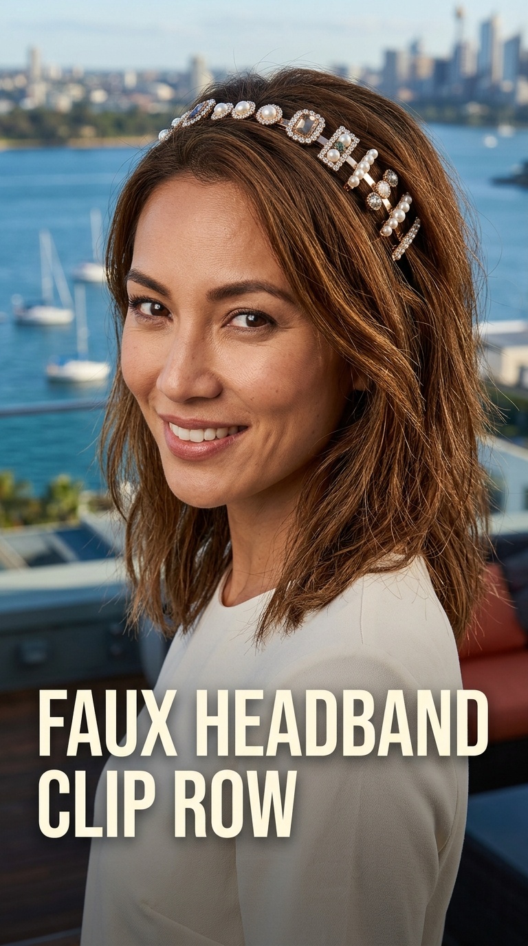 Faux Headband Clip Row