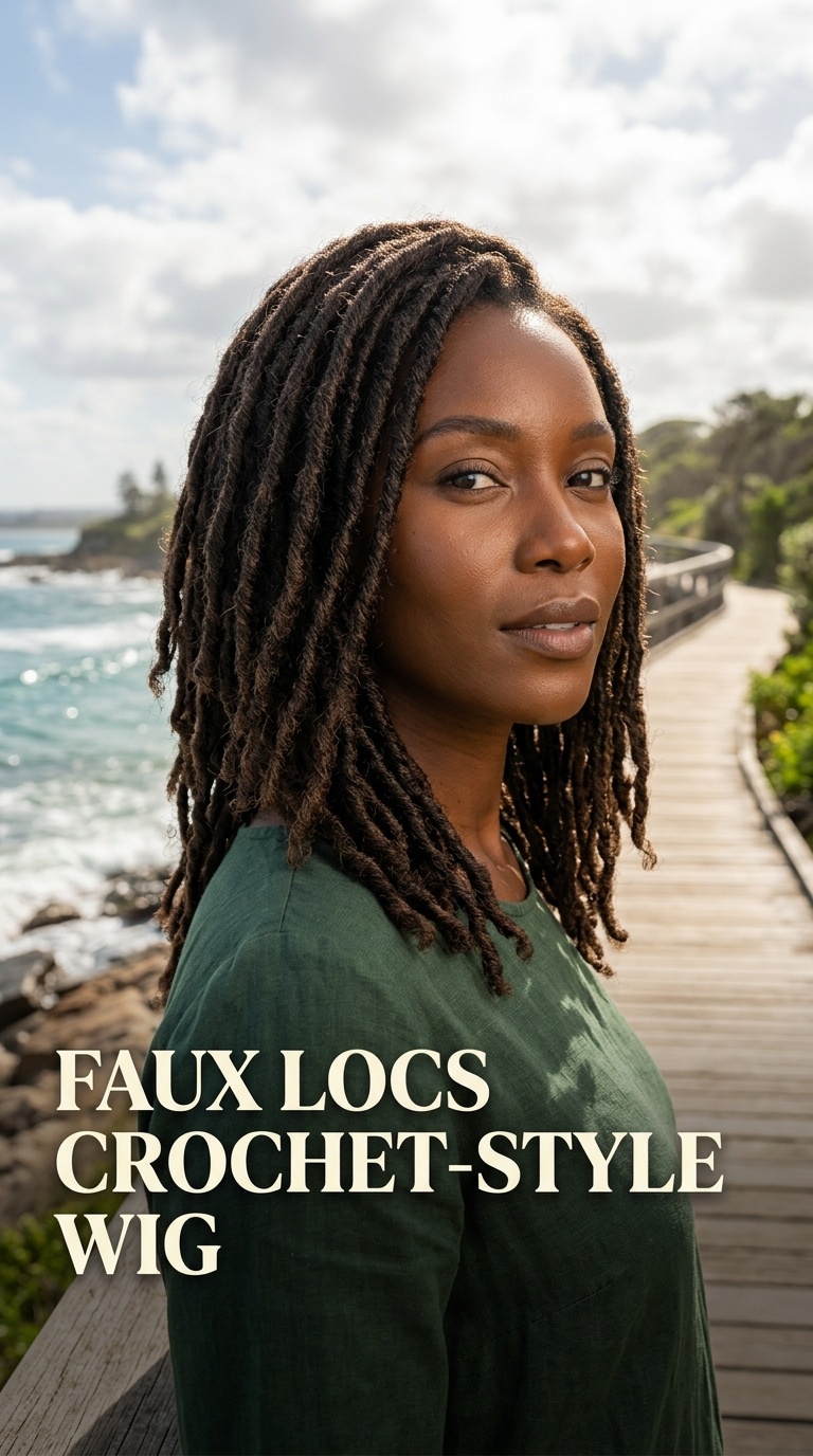 Faux Locs Crochet-Style Wig