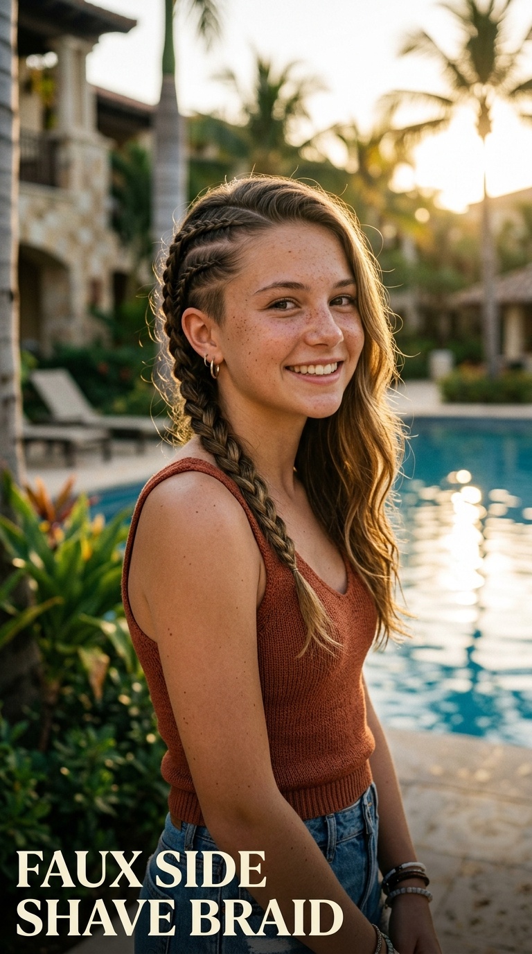 Faux Side Shave Braid