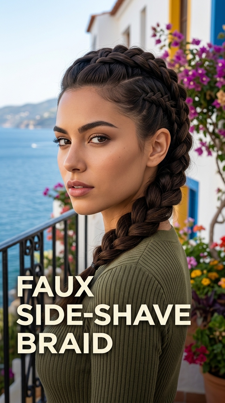 Faux Side-Shave Braid