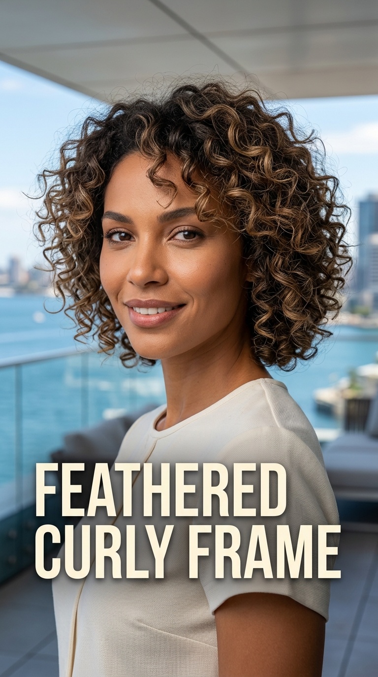 Feathered Curly Frame
