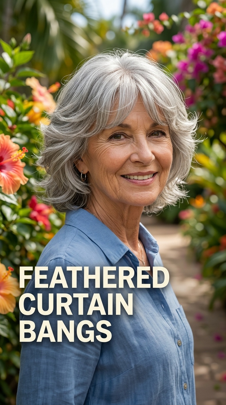Feathered Curtain Bangs