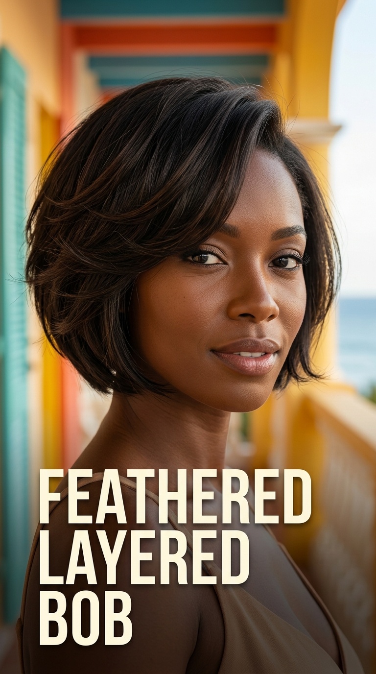 Feathered Layered Bob