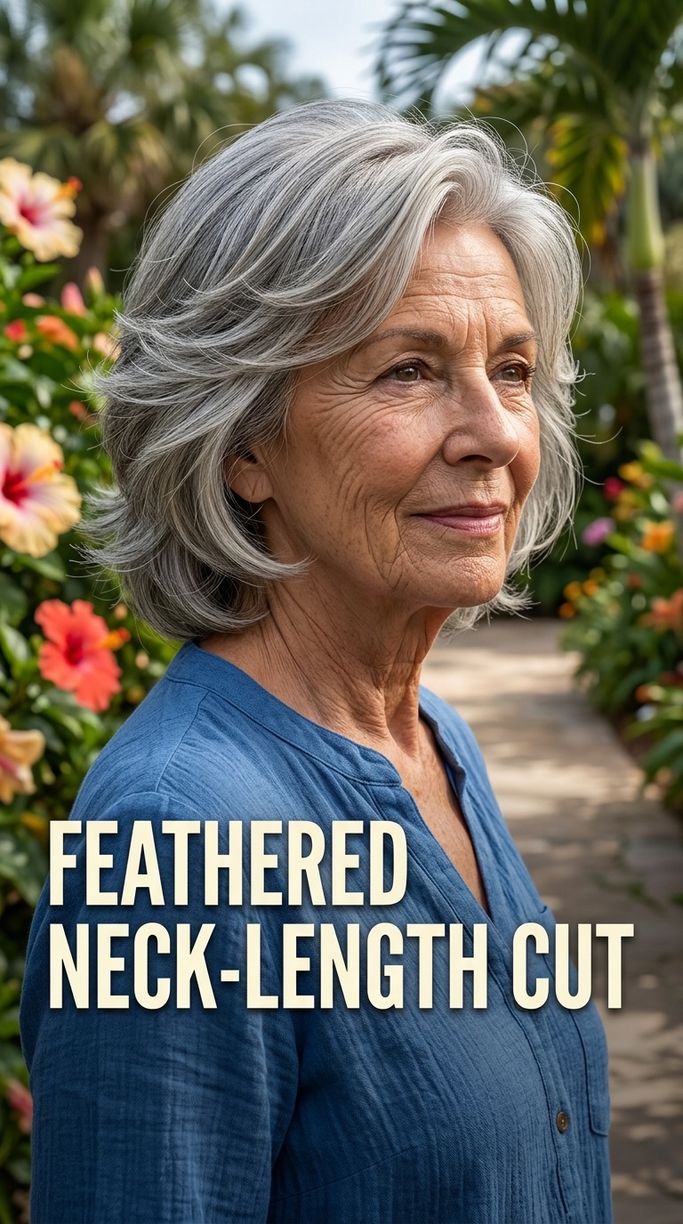 Feathered Neck-Length Cut