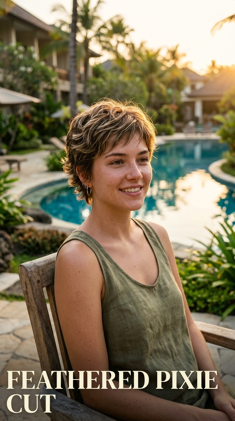 Feathered Pixie Cut