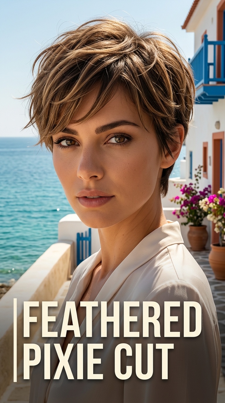 Feathered Pixie Cut