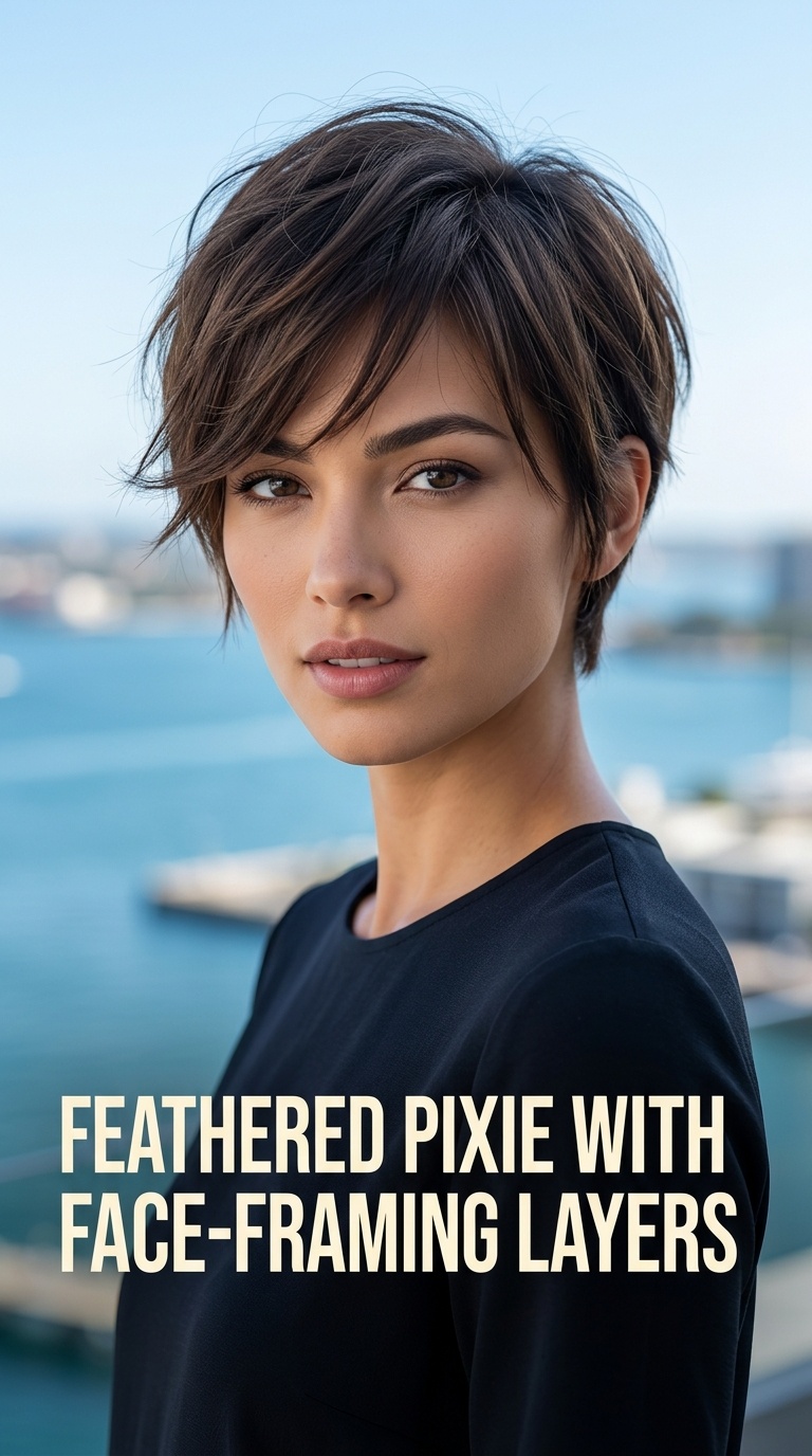 Feathered Pixie with Face-Framing Layers
