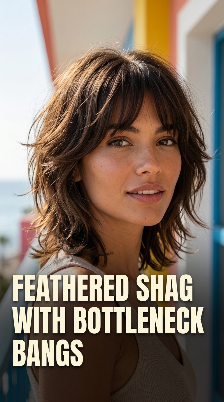 Feathered Shag with Bottleneck Bangs