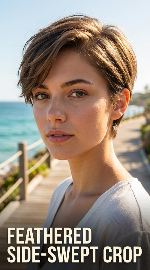Feathered Side-Swept Crop