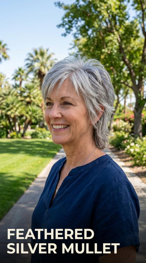 Feathered Silver Mullet