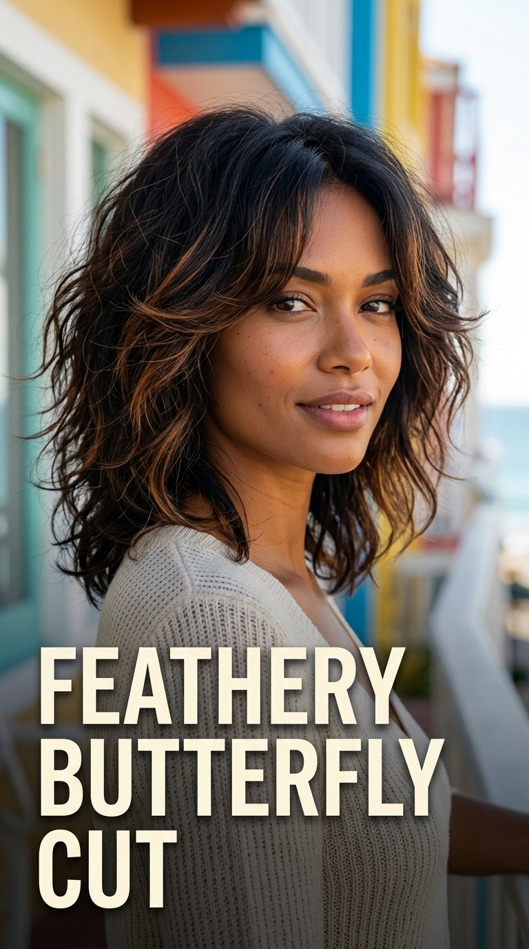 Feathery Butterfly Cut