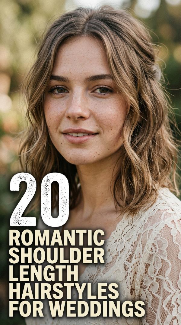 20 Romantic Shoulder Length Hairstyles for Weddings