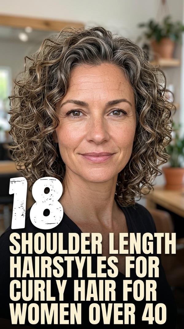 18 Shoulder Length Hairstyles for Curly Hair for Women Over 40