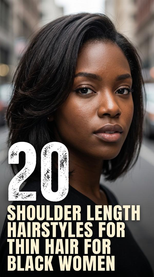 20 Shoulder Length Hairstyles for Thin Hair for Black Women