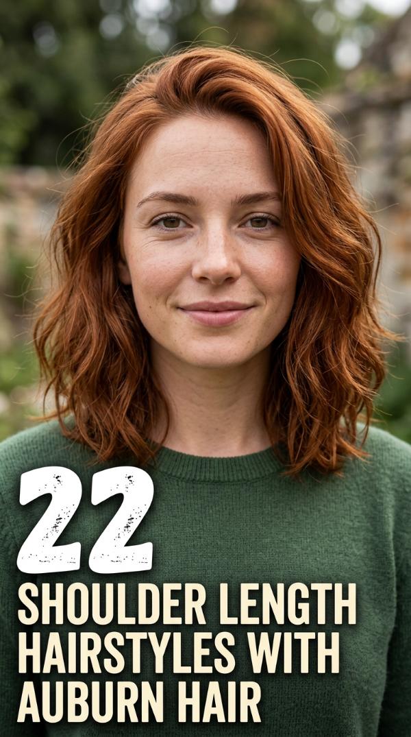 22 Shoulder Length Hairstyles with Auburn Hair
