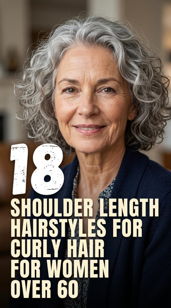 18 Shoulder Length Hairstyles for Curly Hair for Women Over 60