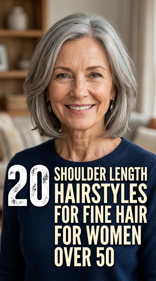 20 Shoulder Length Hairstyles for Fine Hair for Women Over 50