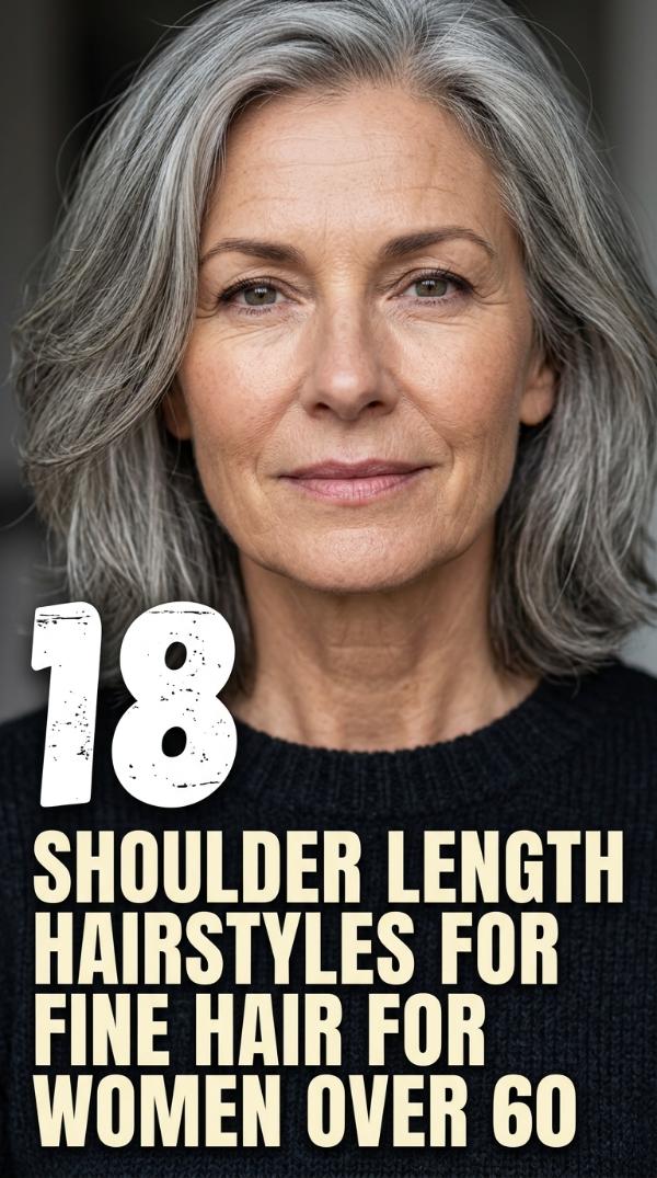 18 Shoulder Length Hairstyles for Fine Hair for Women Over 60