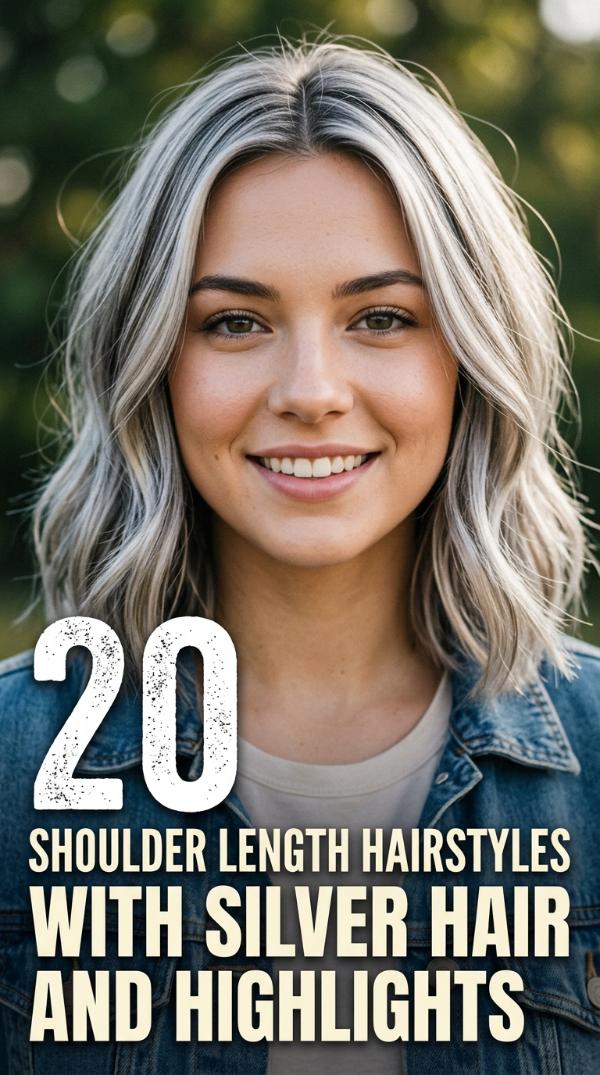 20 Shoulder Length Hairstyles with Silver Hair and Highlights