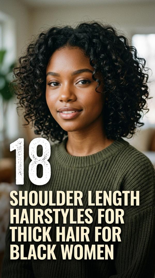 18 Shoulder Length Hairstyles for Thick Hair for Black Women