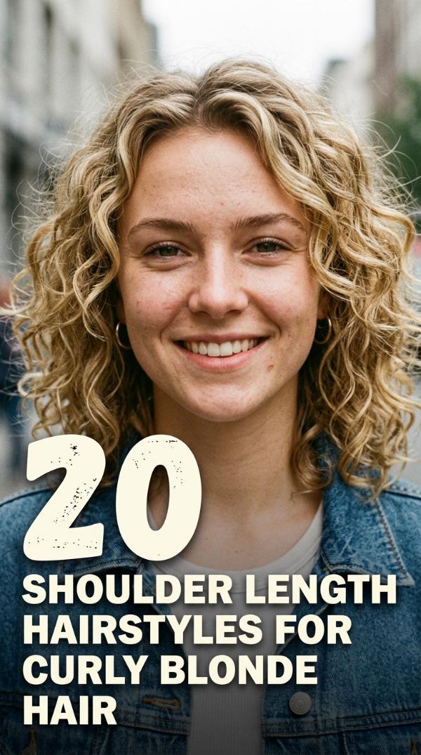 20 Shoulder Length Hairstyles for Curly Blonde Hair