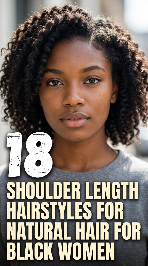 18 Shoulder Length Hairstyles for Natural Hair for Black Women