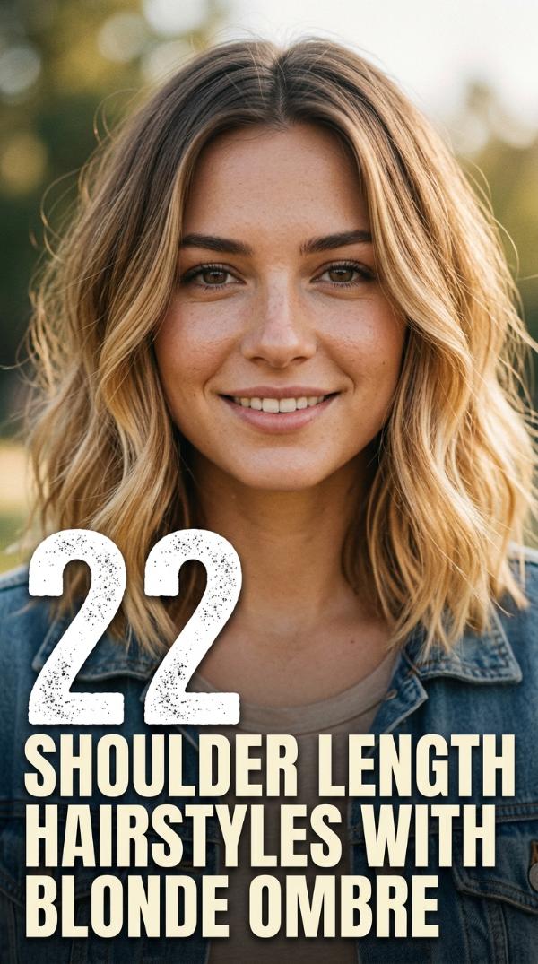 22 Shoulder Length Hairstyles with Blonde Ombre