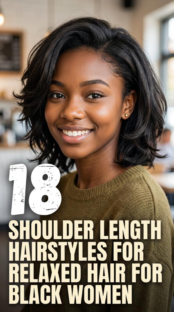 18 Shoulder Length Hairstyles for Relaxed Hair for Black Women