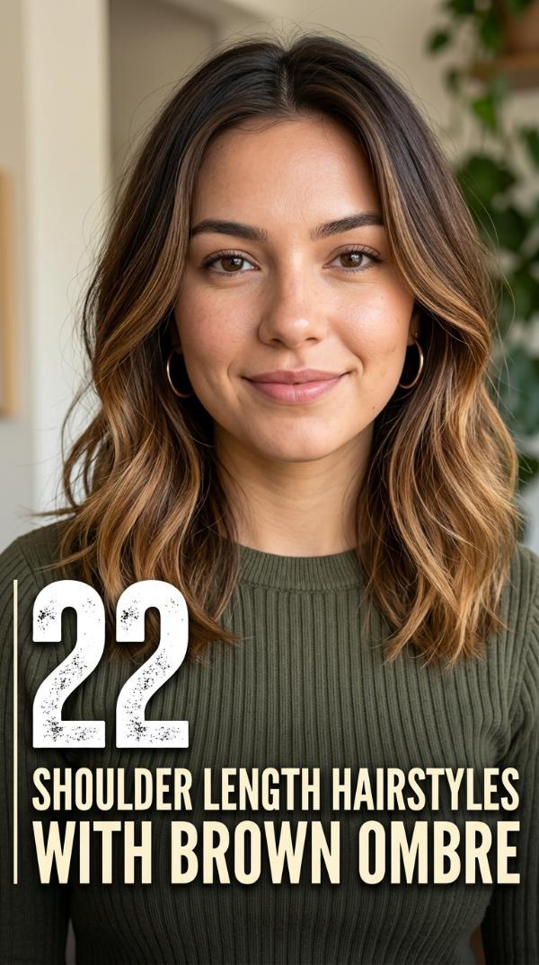 22 Shoulder Length Hairstyles with Brown Ombre