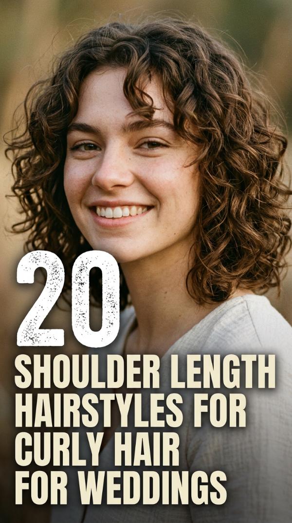 20 Shoulder Length Hairstyles for Curly Hair for Weddings