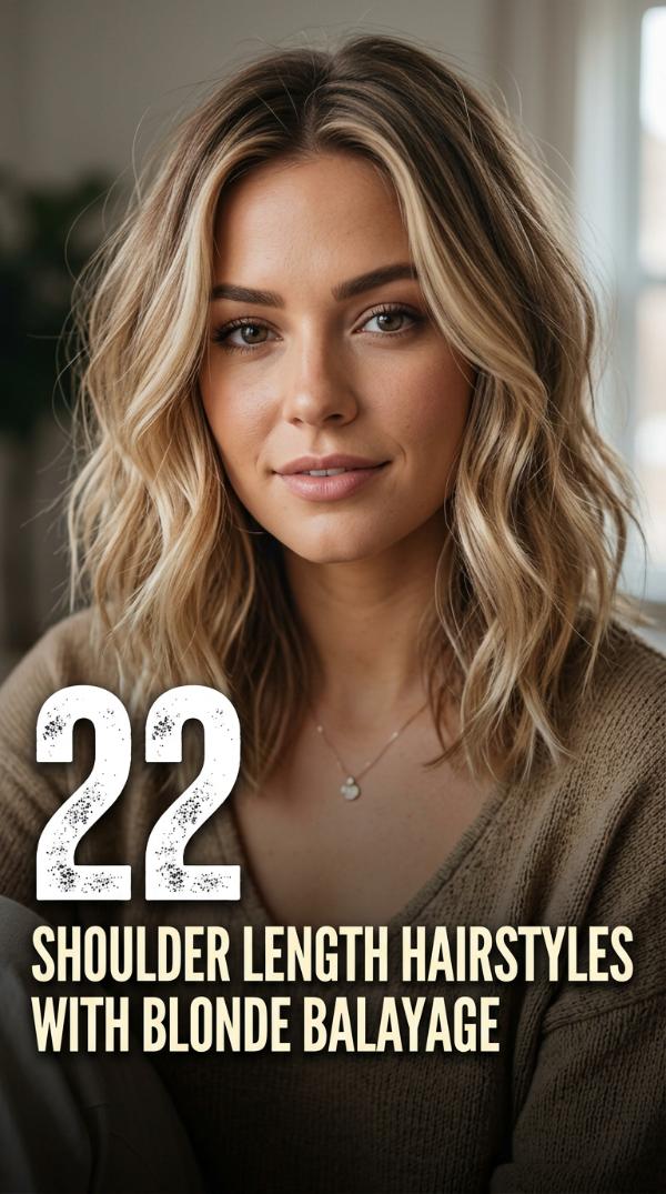 22 Shoulder Length Hairstyles with Blonde Balayage