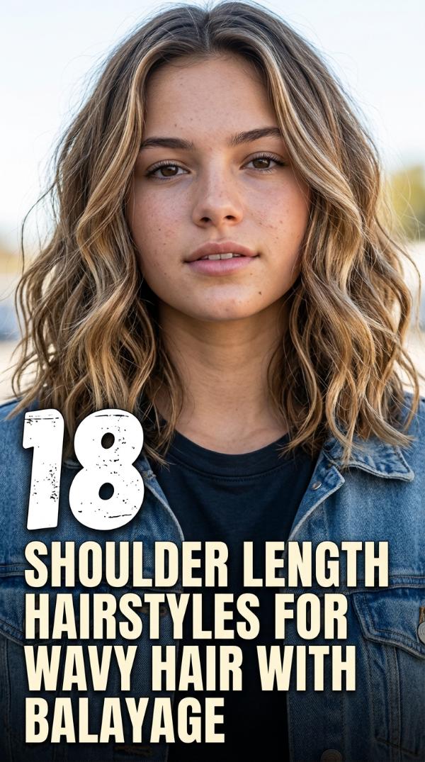18 Shoulder Length Hairstyles for Wavy Hair with Balayage