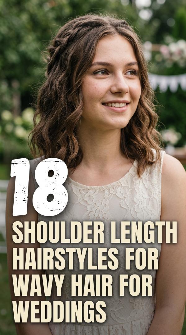 18 Shoulder Length Hairstyles for Wavy Hair for Weddings