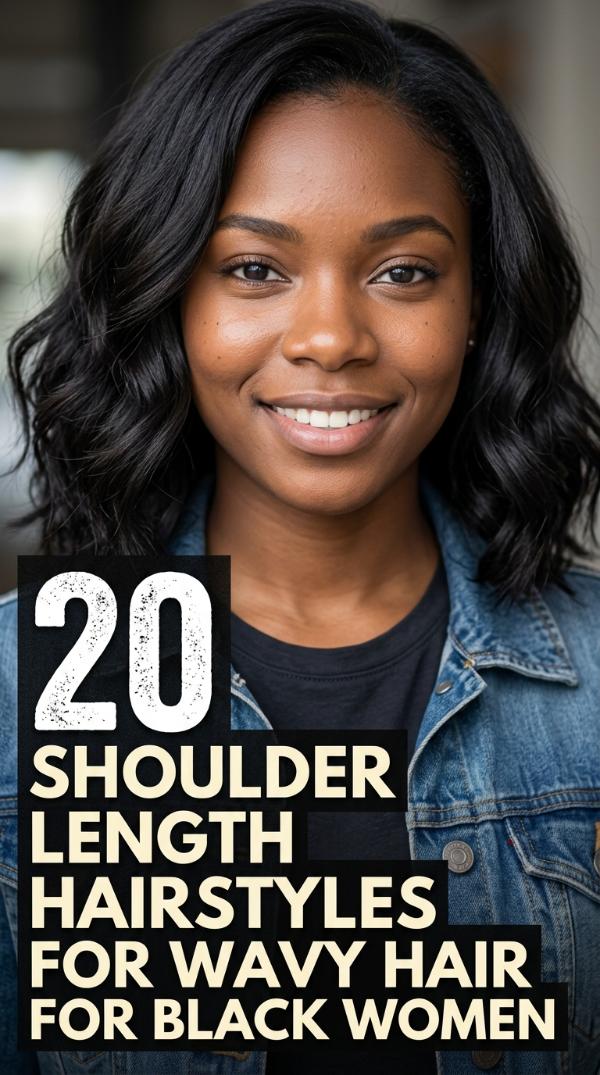 20 Shoulder Length Hairstyles for Wavy Hair for Black Women