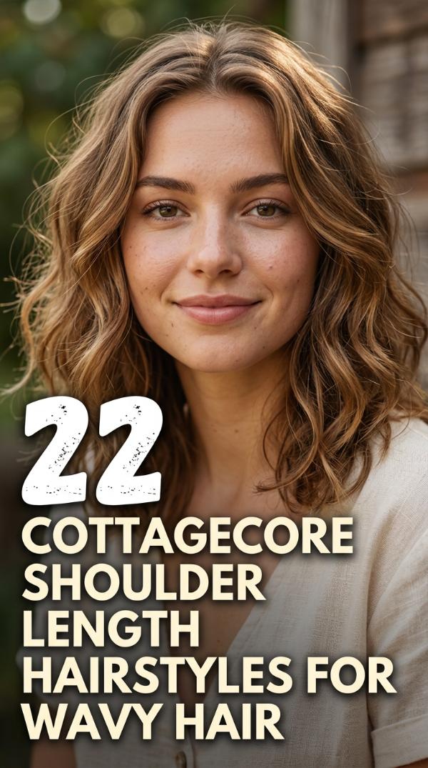22 Cottagecore Shoulder Length Hairstyles for Wavy Hair