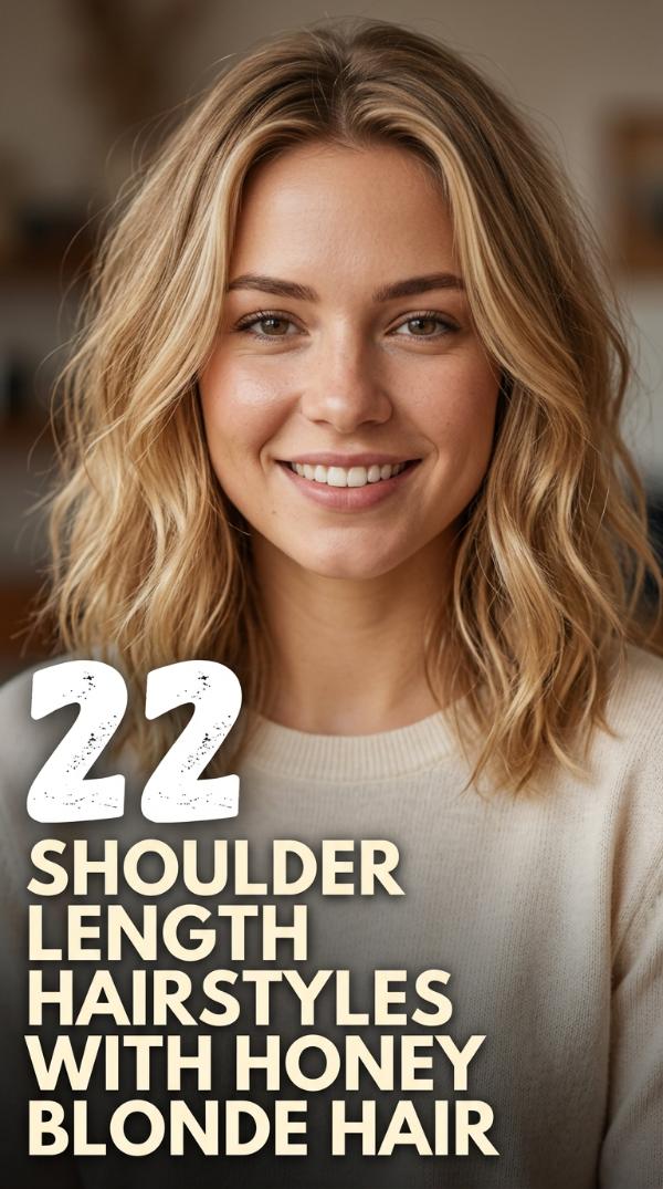 22 Shoulder Length Hairstyles with Honey Blonde Hair