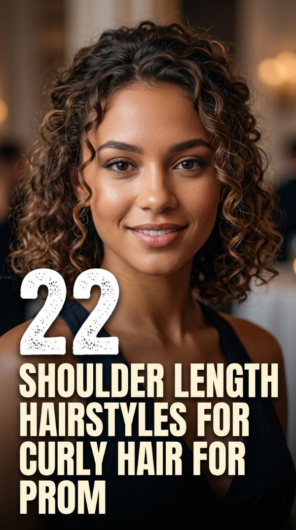 22 Shoulder Length Hairstyles for Curly Hair for Prom