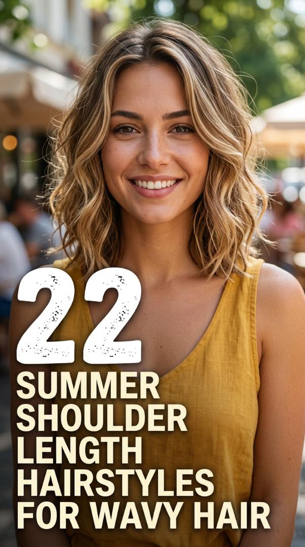 22 Summer Shoulder Length Hairstyles for Wavy Hair