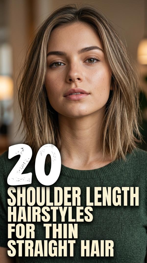 20 Shoulder Length Hairstyles for Thin Straight Hair