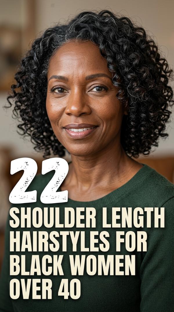 22 Shoulder Length Hairstyles for Black Women Over 40