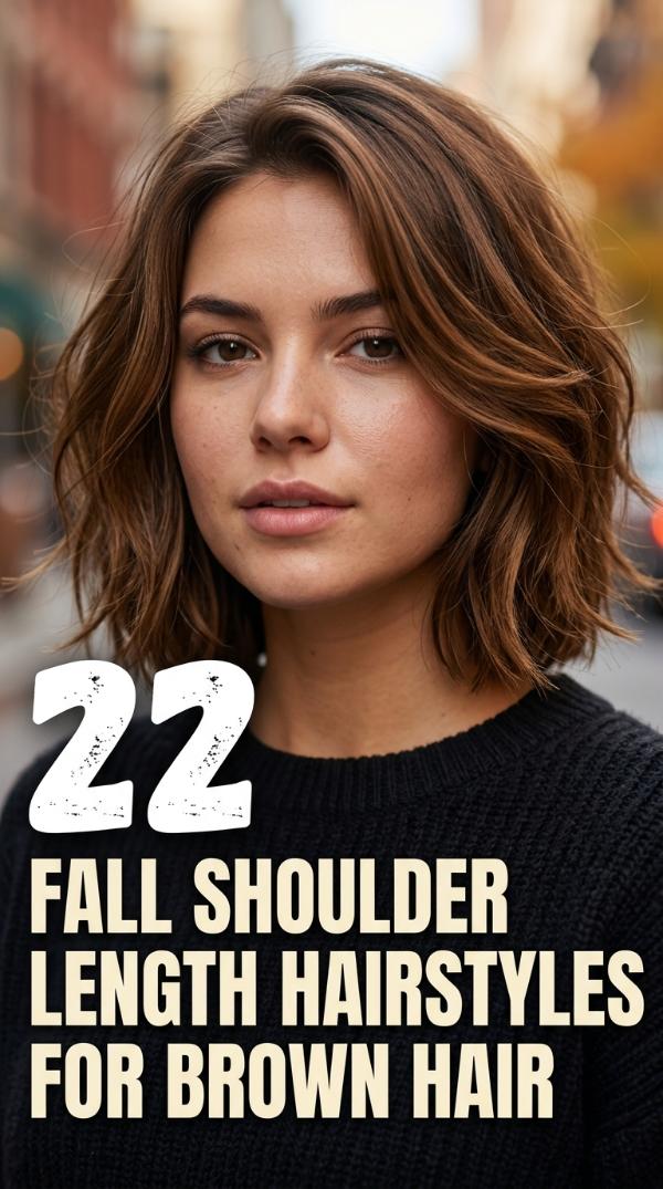 22 Fall Shoulder Length Hairstyles for Brown Hair