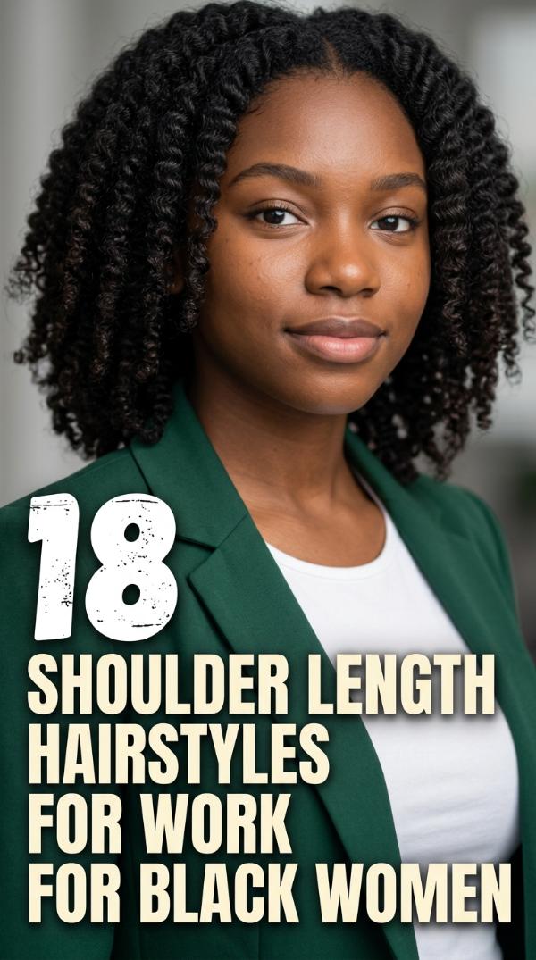 18 Shoulder Length Hairstyles for Work for Black Women
