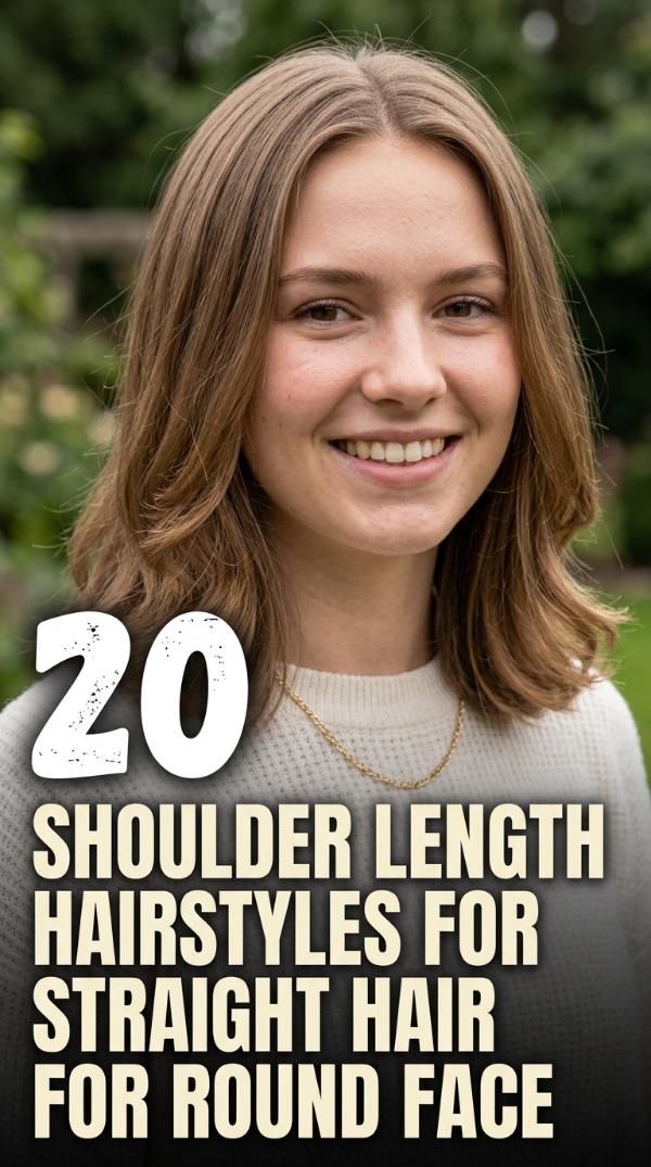 20 Shoulder Length Hairstyles for Straight Hair for Round Face