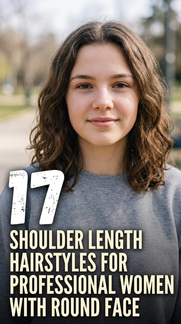 17 Shoulder Length Hairstyles for Professional Women with Round Face