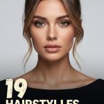 19 Hairstyles for Boat Neck Dress Neckline with High Buns