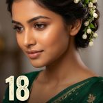 18 Saree Hairstyles for Short Hair with Fresh Jasmine Gajar