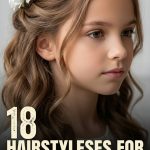 18 Hairstyles for First Communion with Pure Floral Wreaths