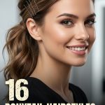 16 Ponytail Hairstyles for Short Hair with Sleek Side Bobby Pins